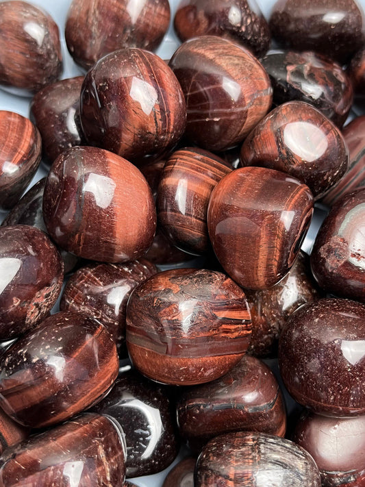 Rød Tigerøye (Okseøye) tromlet 20-25mm