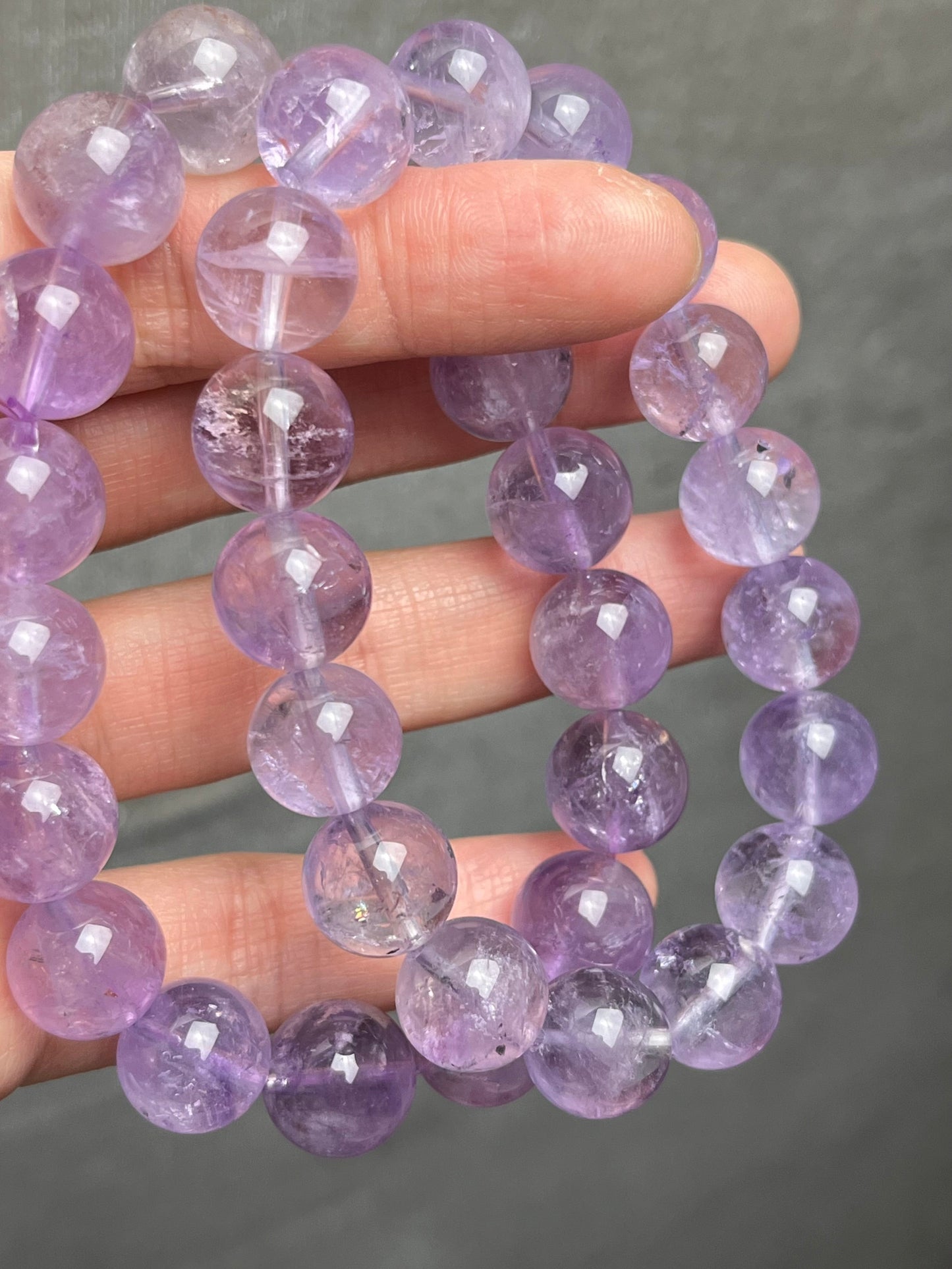 Ametyst armbånd 11-12mm+