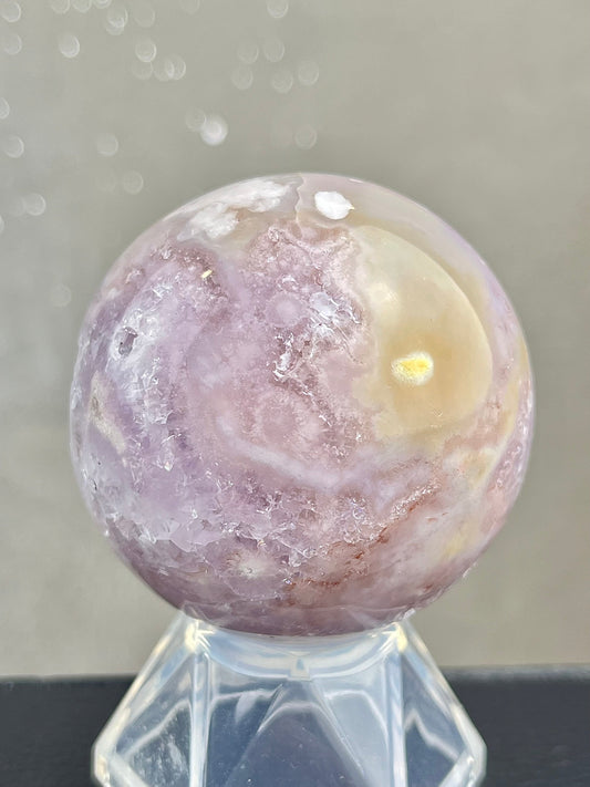 Blomster Agat med kvarts/ametyst Kule