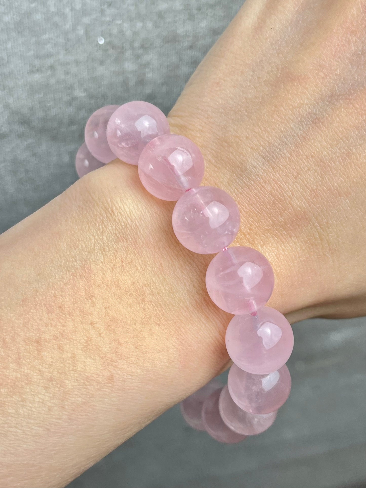 Rosenkvarts armbånd 13mm+