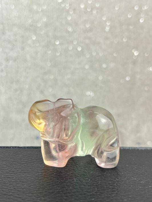 Regnbue Fluoritt Elefant