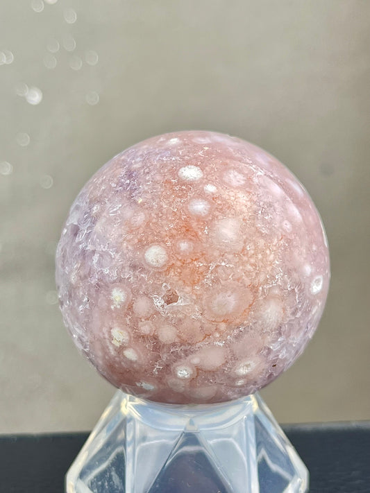 Blomster Agat med kvarts/ametyst Kule