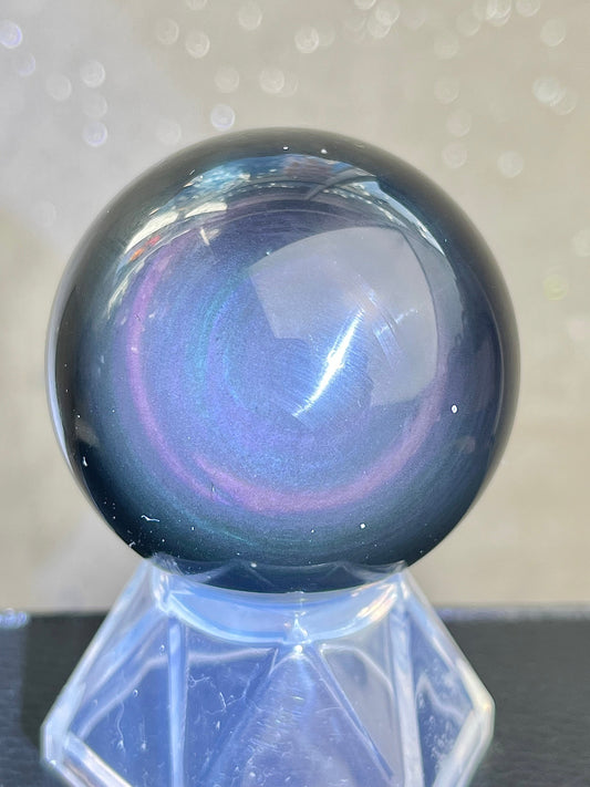 Regnbue obsidian kule