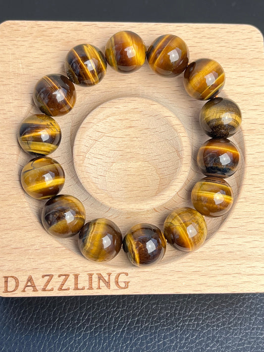 Tigerøye armbånd 14mm+