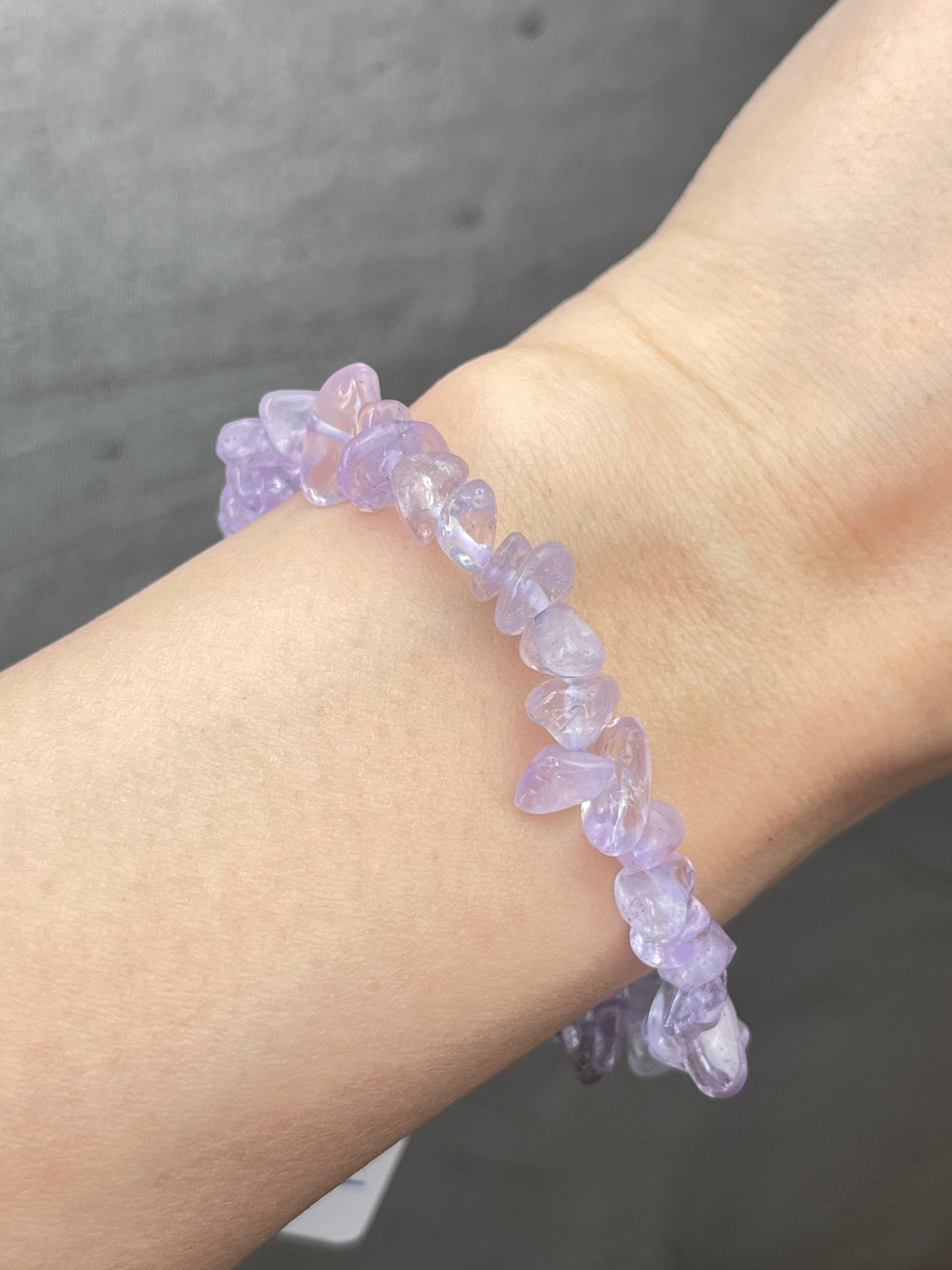 Lys Ametyst Chips armbånd