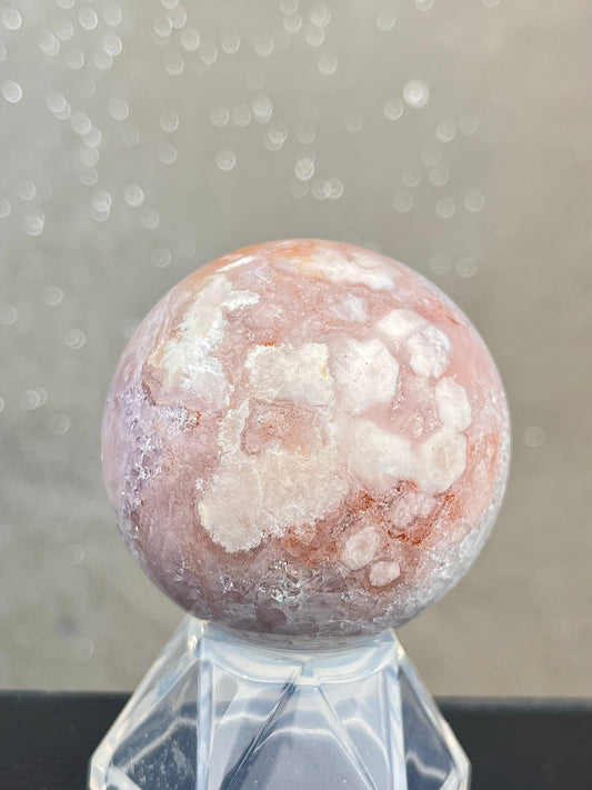 Blomster Agat med kvarts/ametyst Kule