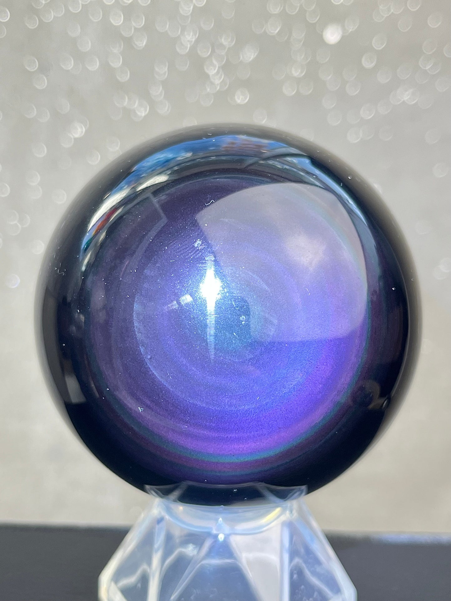 Regnbue obsidian kule