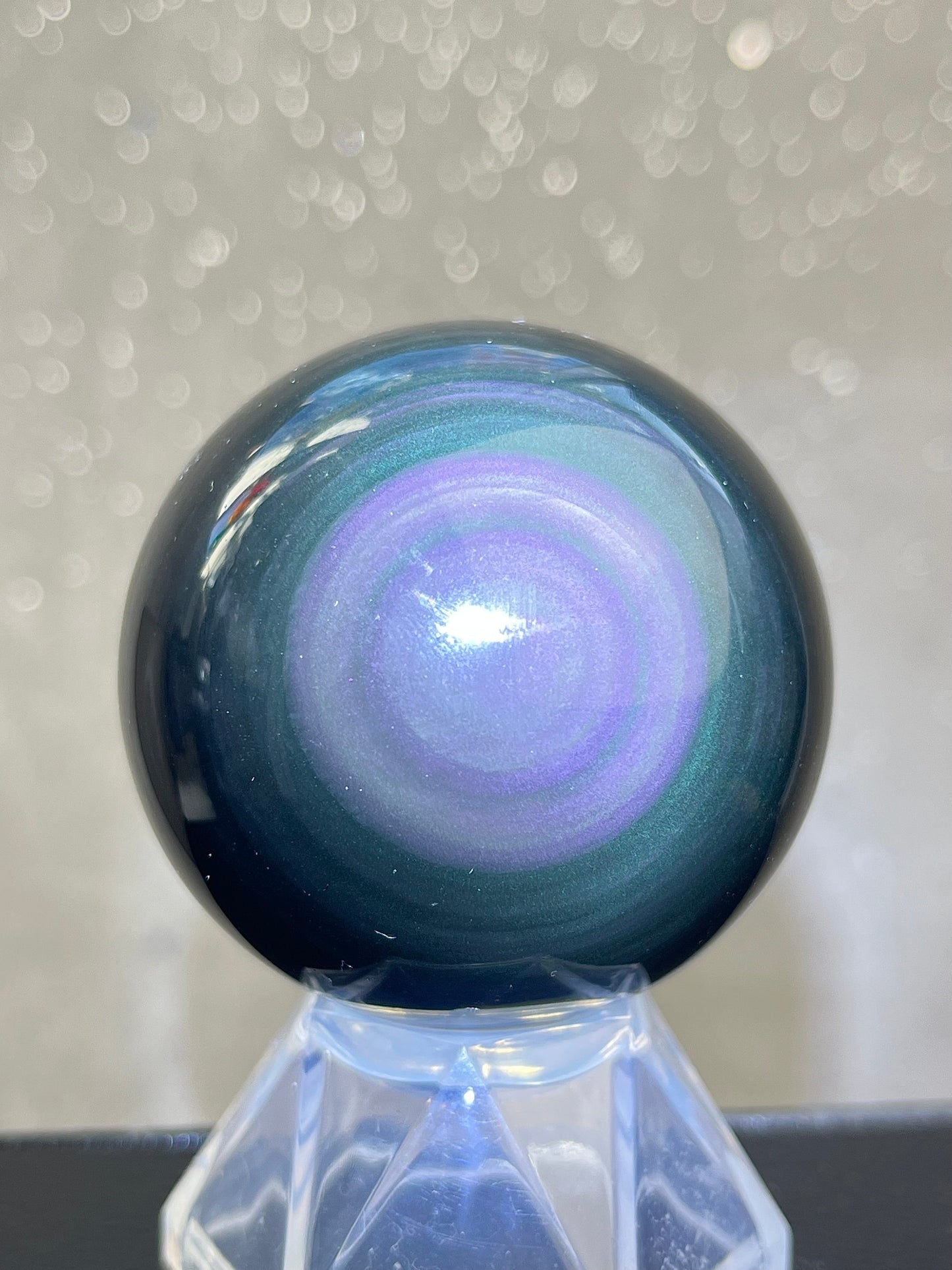 Regnbue obsidian kule