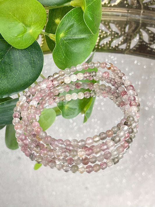 Turmalin armbånd 4mm+ (3 ganger rundt armen)