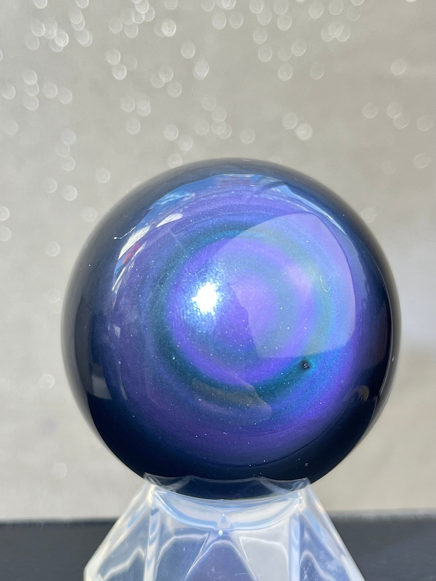 Regnbue obsidian kule