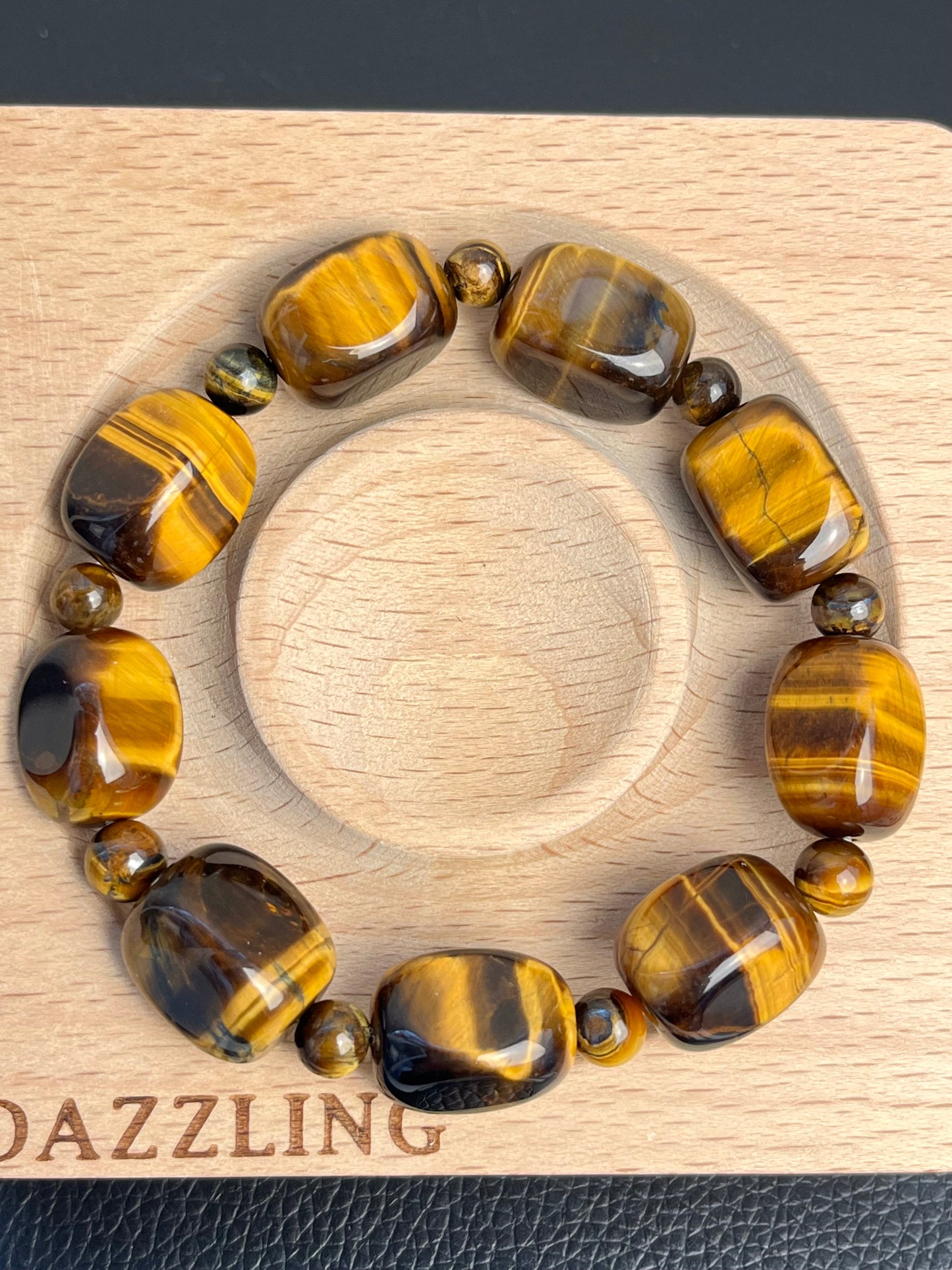 Tigerøye armbånd 16mm+