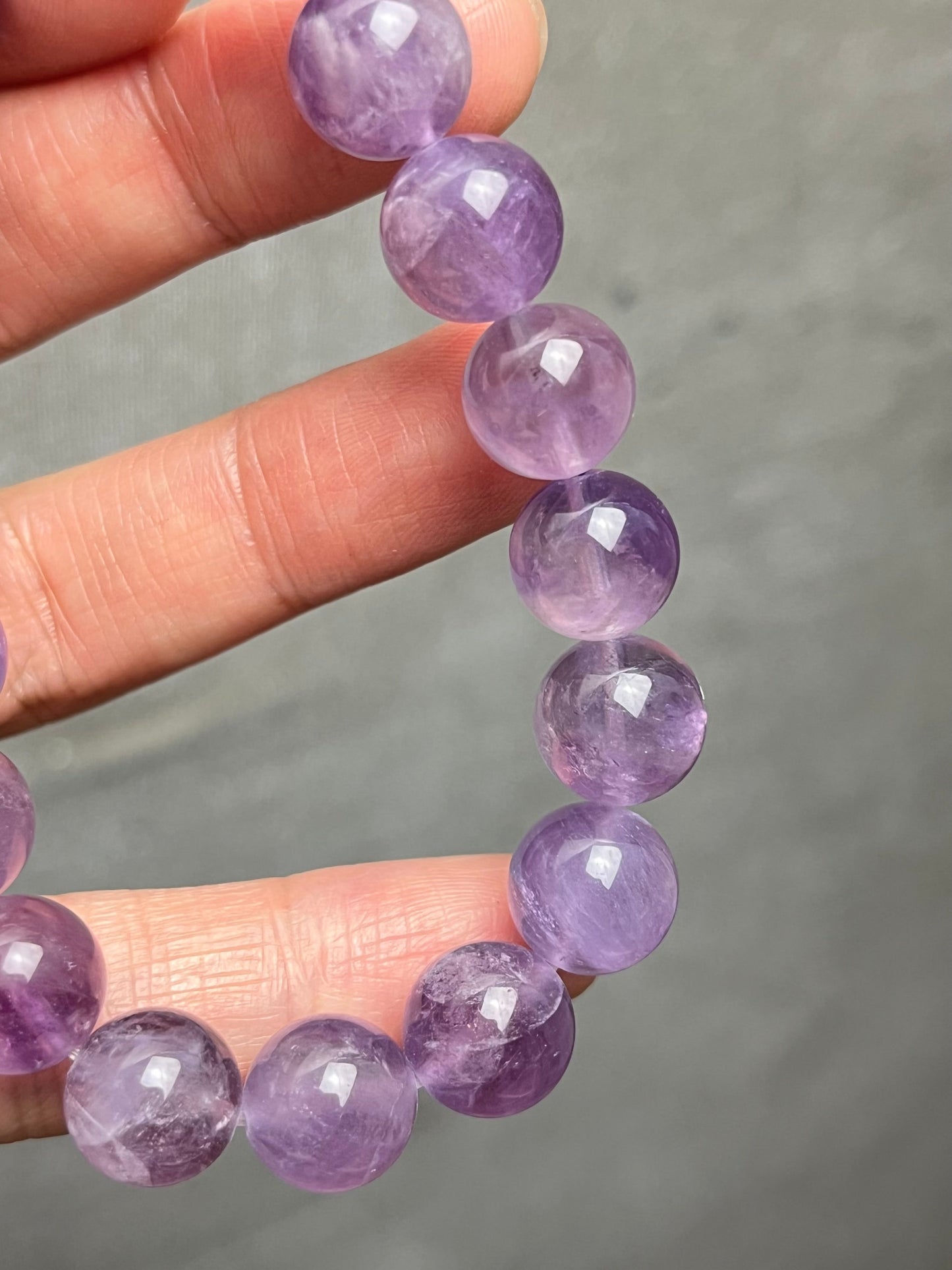 Ametyst armbånd 10mm+