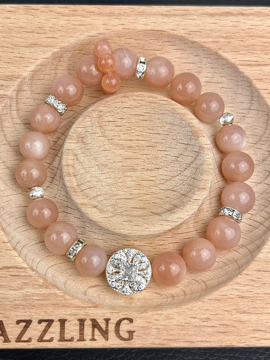 Månestein - Håndlaget armbånd