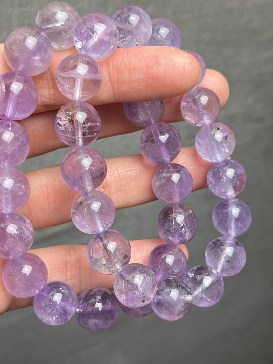 Ametyst armbånd 11-12mm+