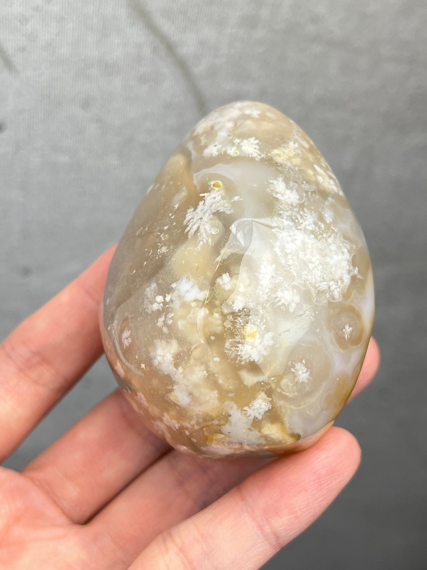 Blomster Agat Håndstein