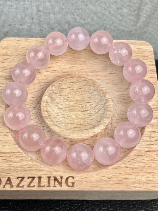 Rosenkvarts armbånd 13mm+