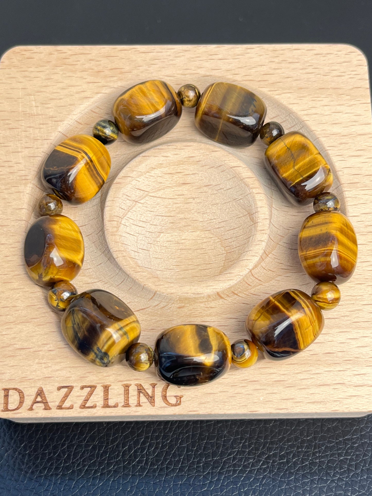 Tigerøye armbånd 16mm+