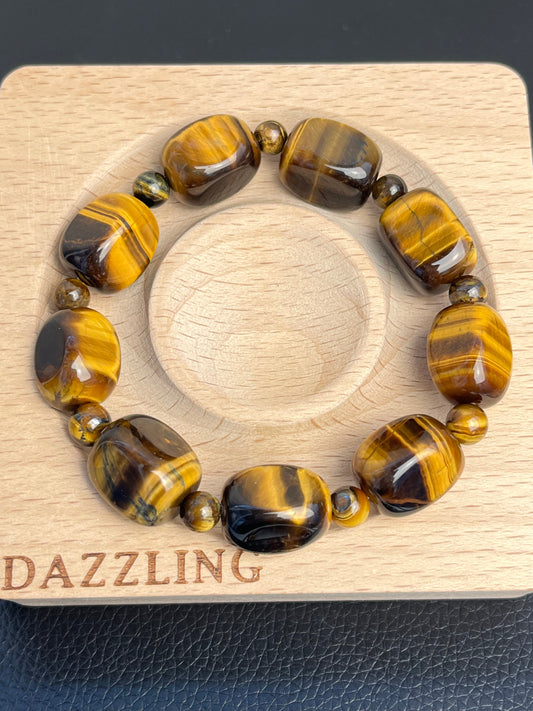 Tigerøye armbånd 16mm+