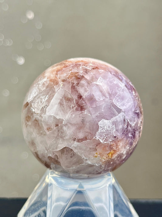 Blomster Agat med kvarts/ametyst Kule