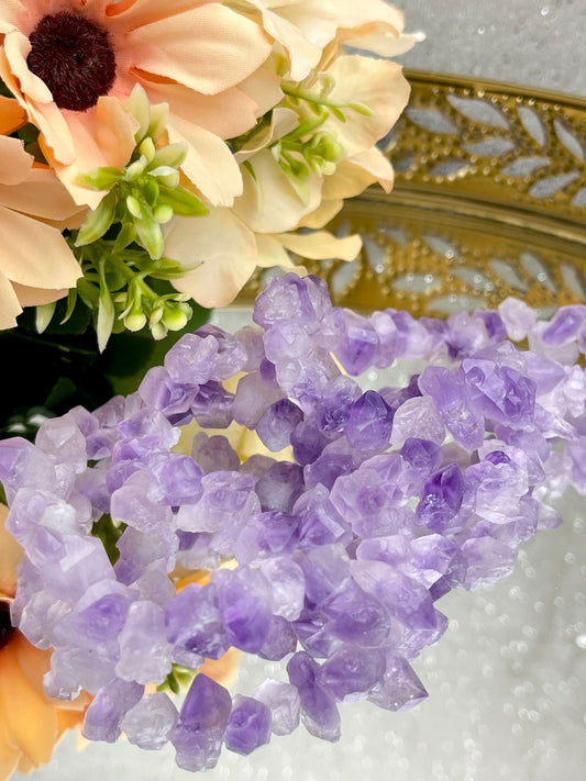 Ametyst armbånd 10-12mm+