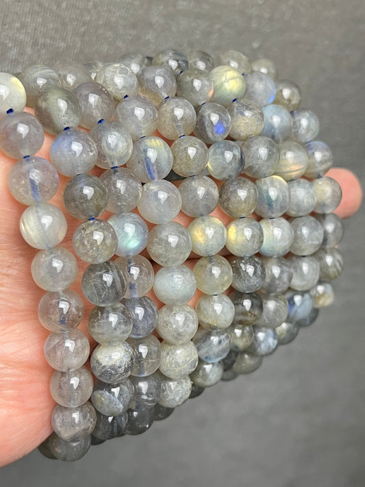 Labradoritt armbånd 8-9mm+