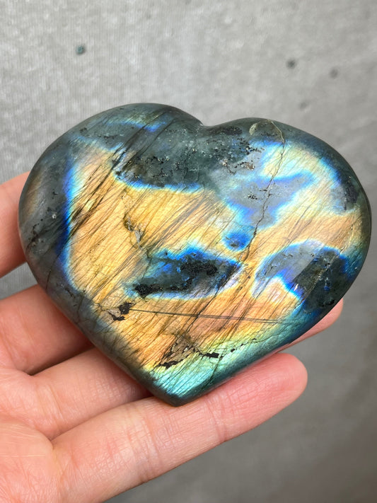 Labradoritt Hjerte 7cm