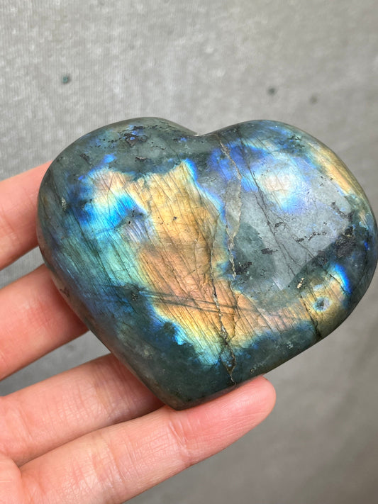Labradoritt Hjerte 7cm