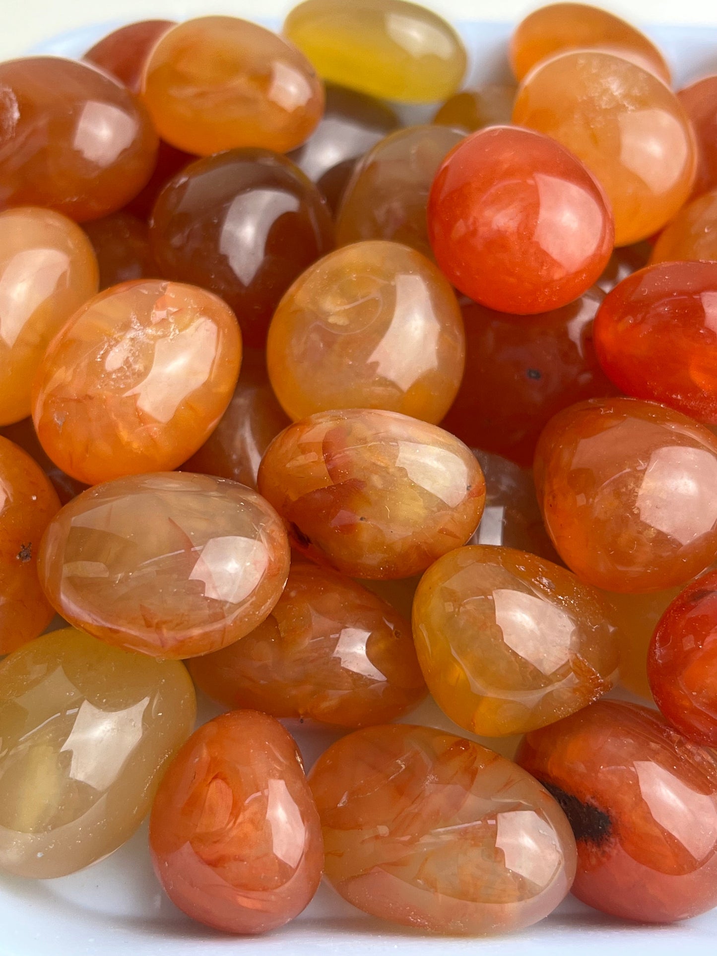 Karneol tromlet 15-25mm