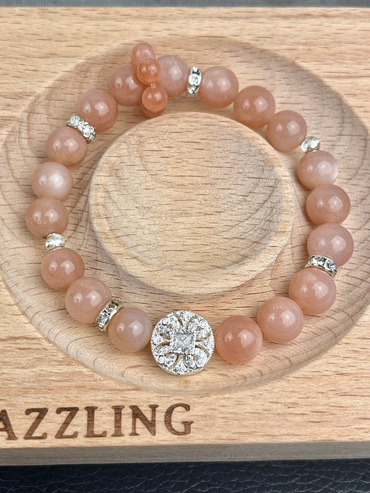 Månestein - Håndlaget armbånd