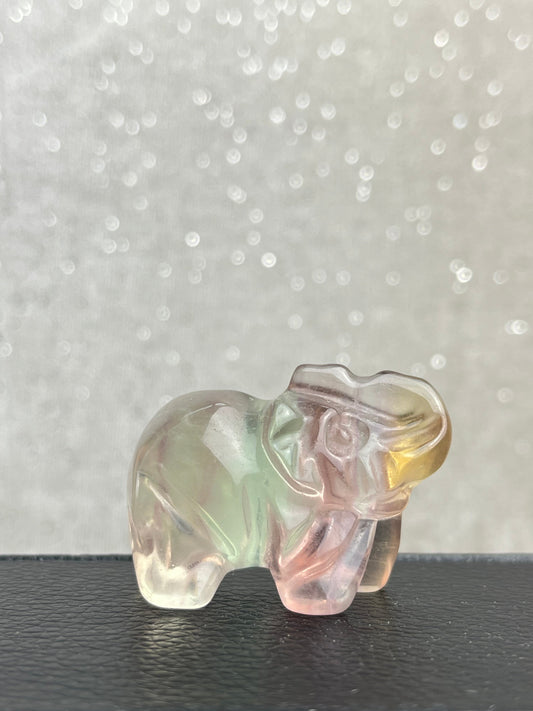 Regnbue Fluoritt Elefant