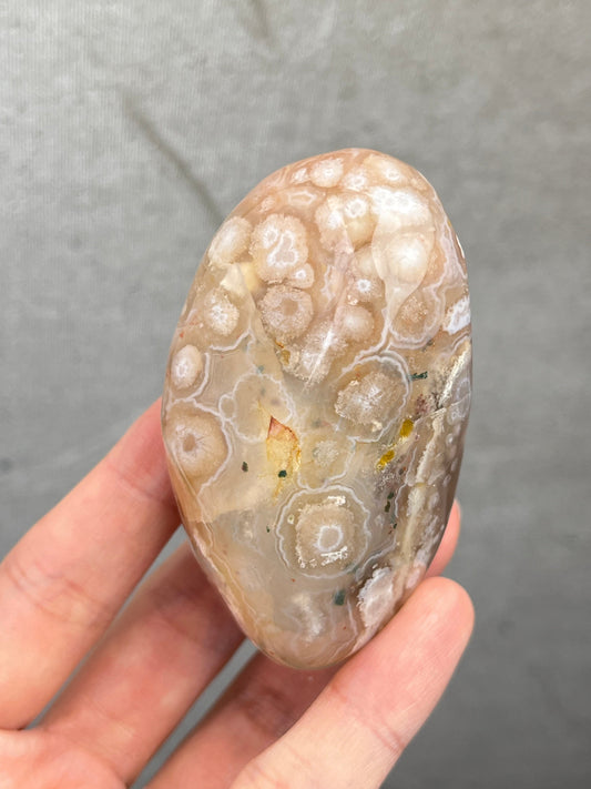 Blomster Agat Håndstein