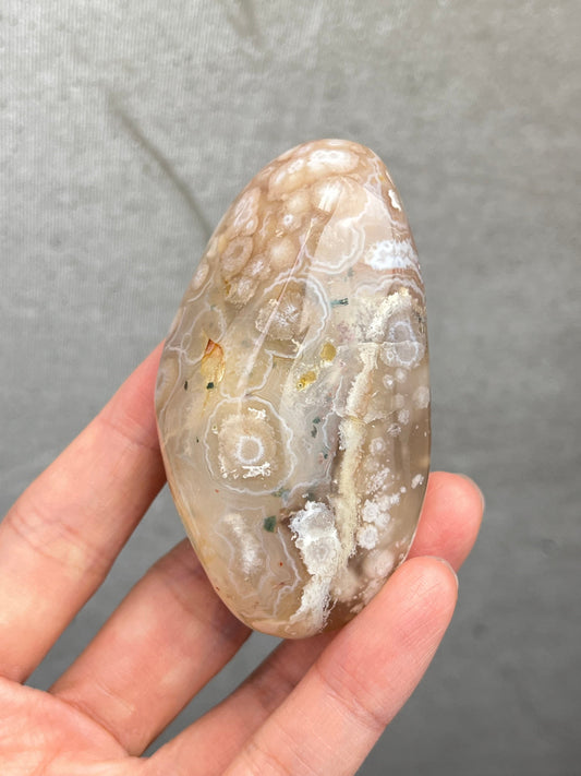 Blomster Agat Håndstein