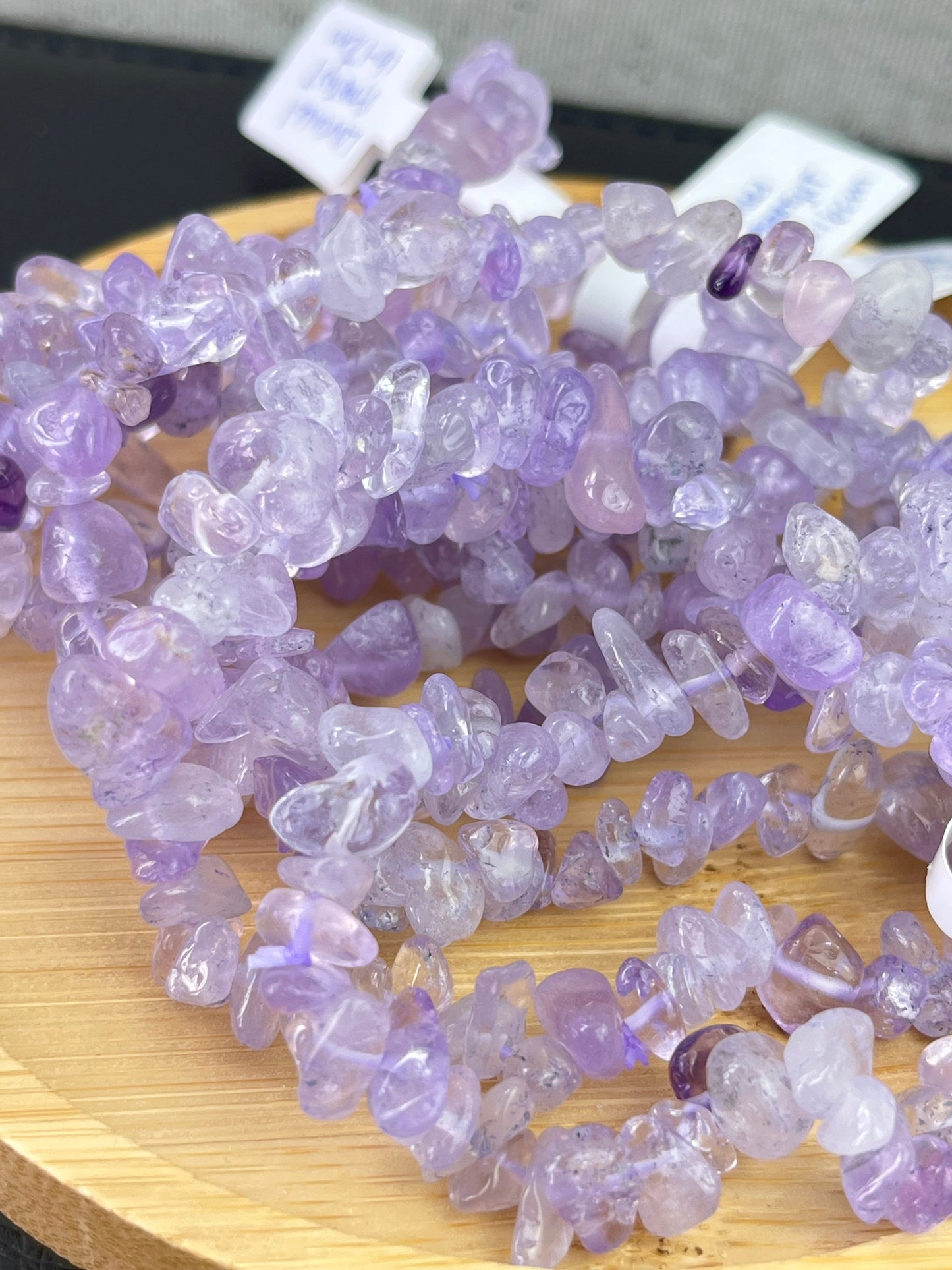 Lys Ametyst Chips armbånd