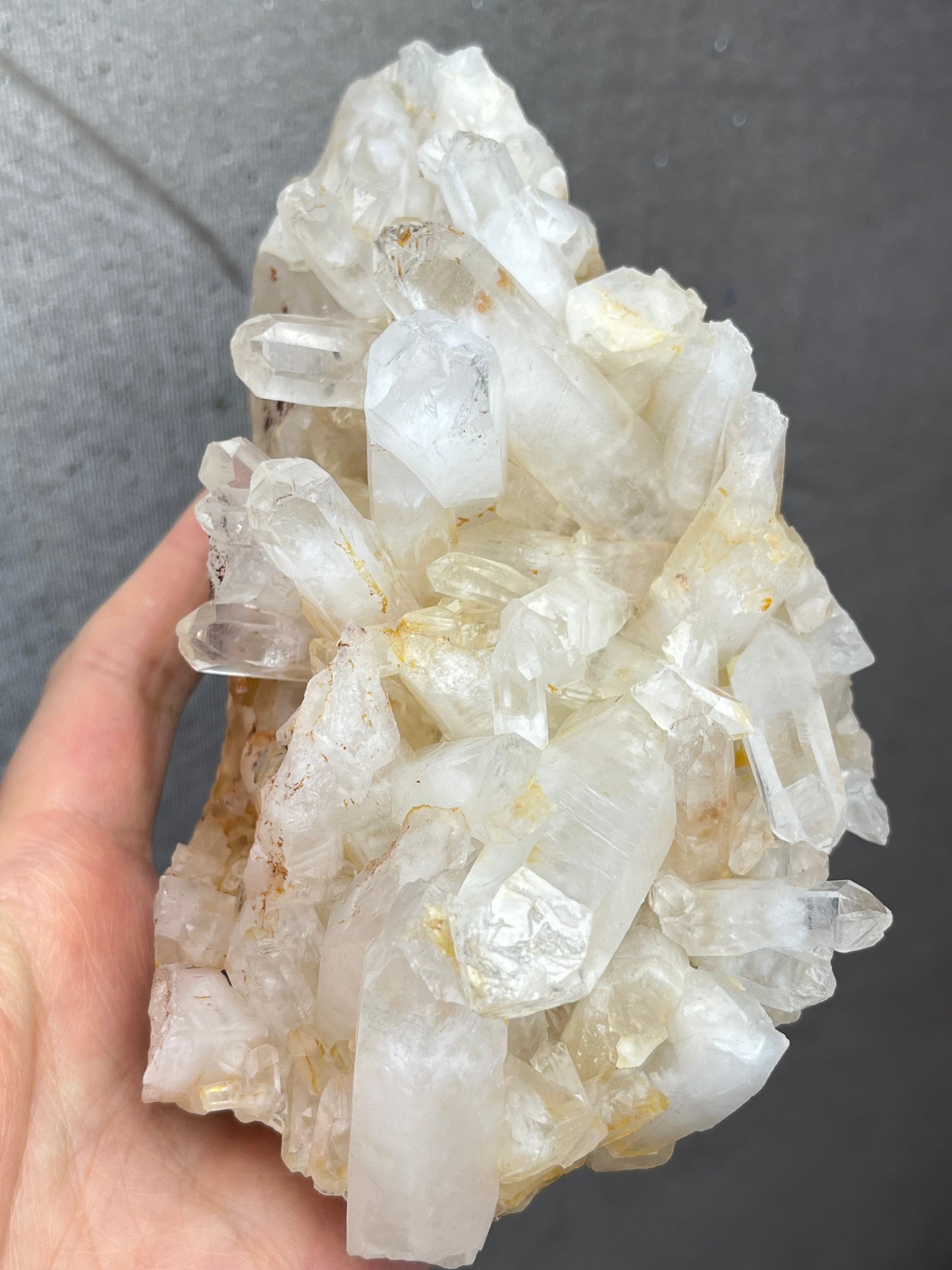 Kvarts gruppe med jernoksid