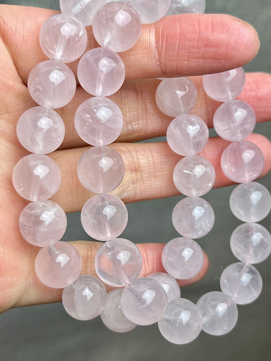 Rosenkvarts armbånd 10-11mm+