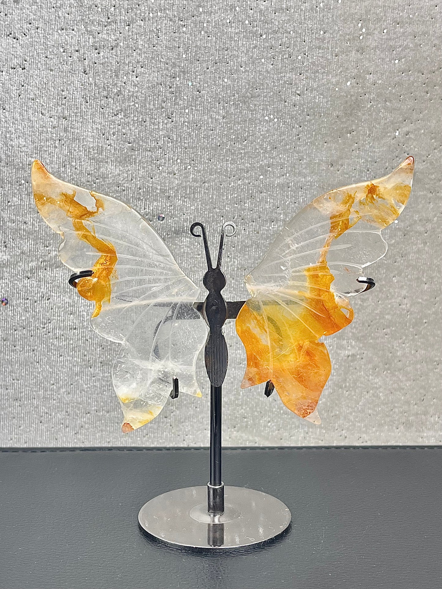 Golden healer kvarts Vinger (med stand)