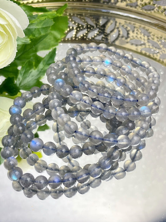 Labradoritt armbånd 6-7mm+