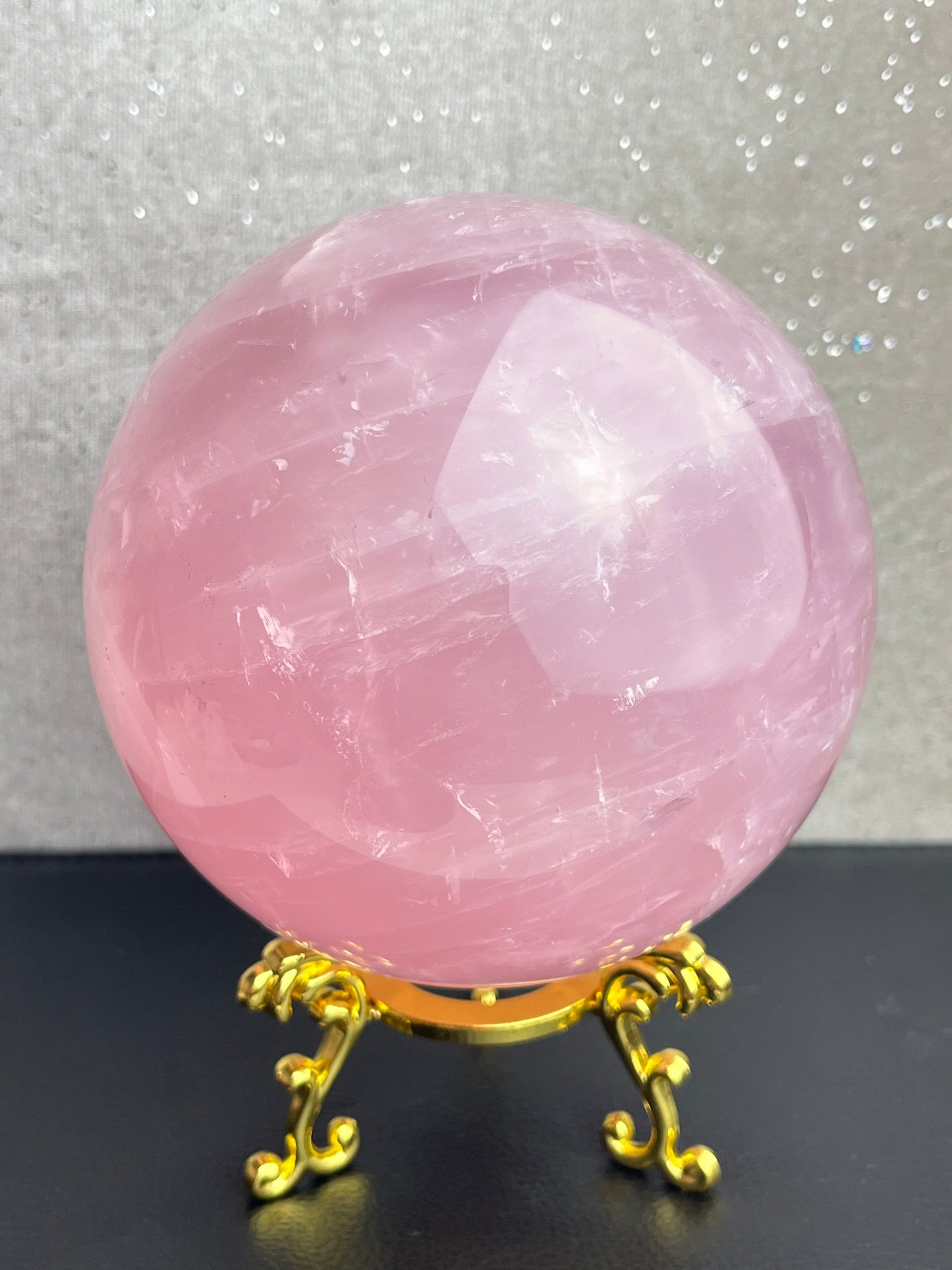 Rosenkvarts Kule XL 10.4cm, 1.7kg