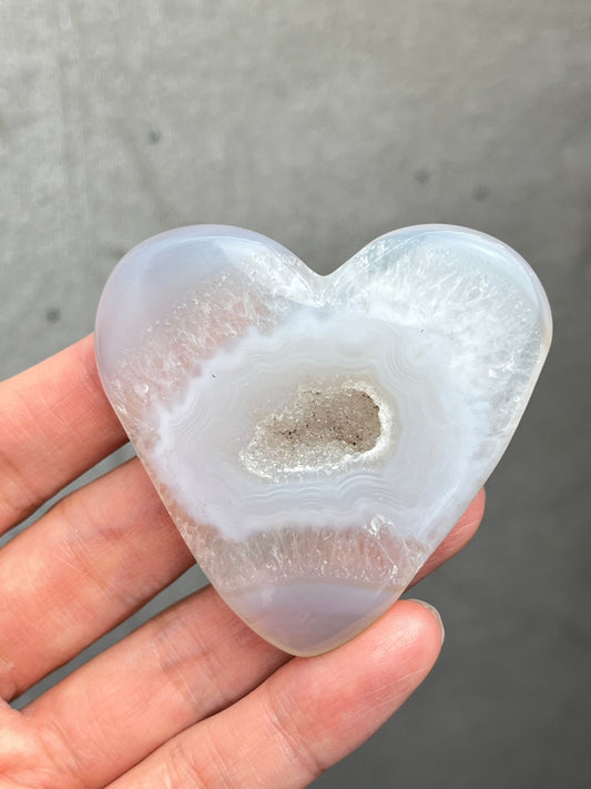 Druzy agat hjerte D