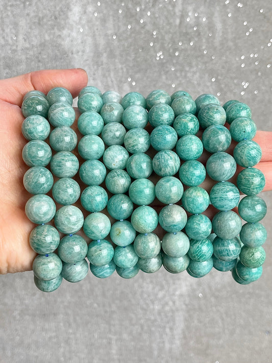 Amazonitt armbånd 11-12mm+