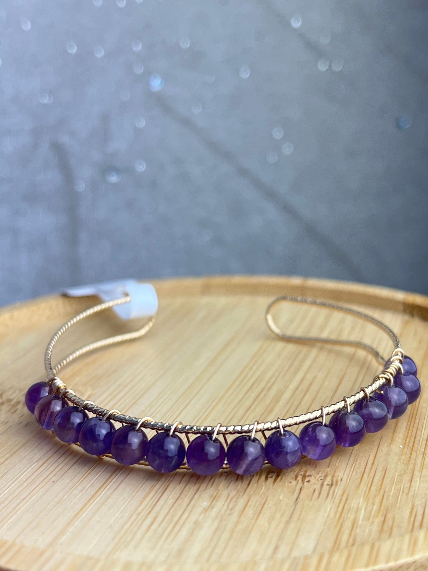Ametyst- Håndlaget armbånd