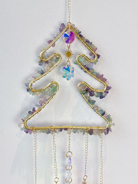 Krystall solfanger, Juletre(Fluoritt)