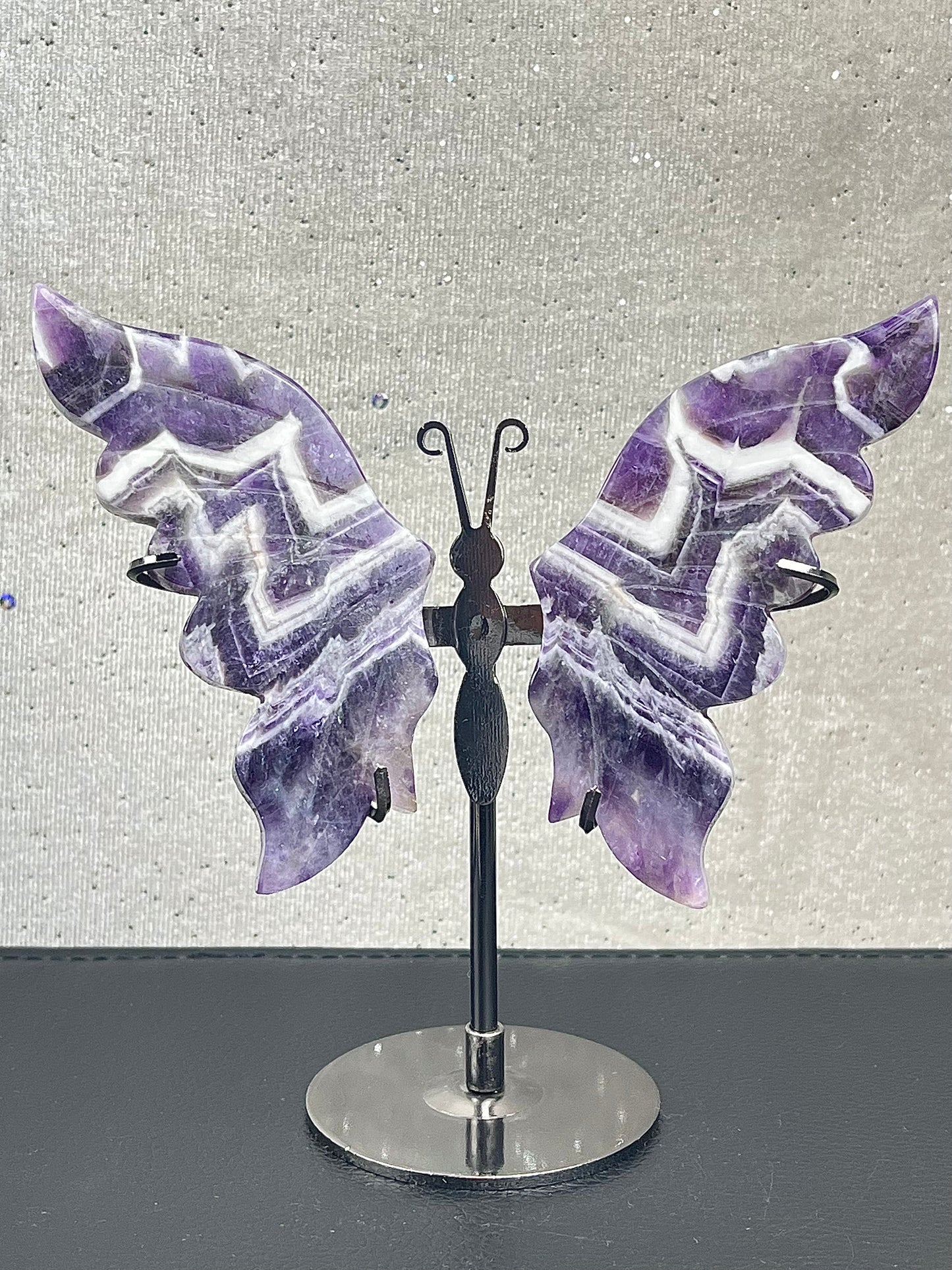 Bånd Ametyst Vinger (med stand)