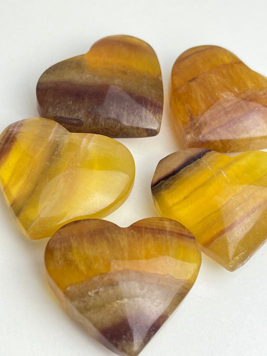 Gul Fluoritt Hjerte