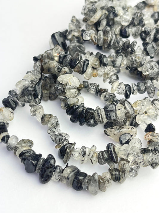 Turmalinkvarts chips armbånd 8mm+