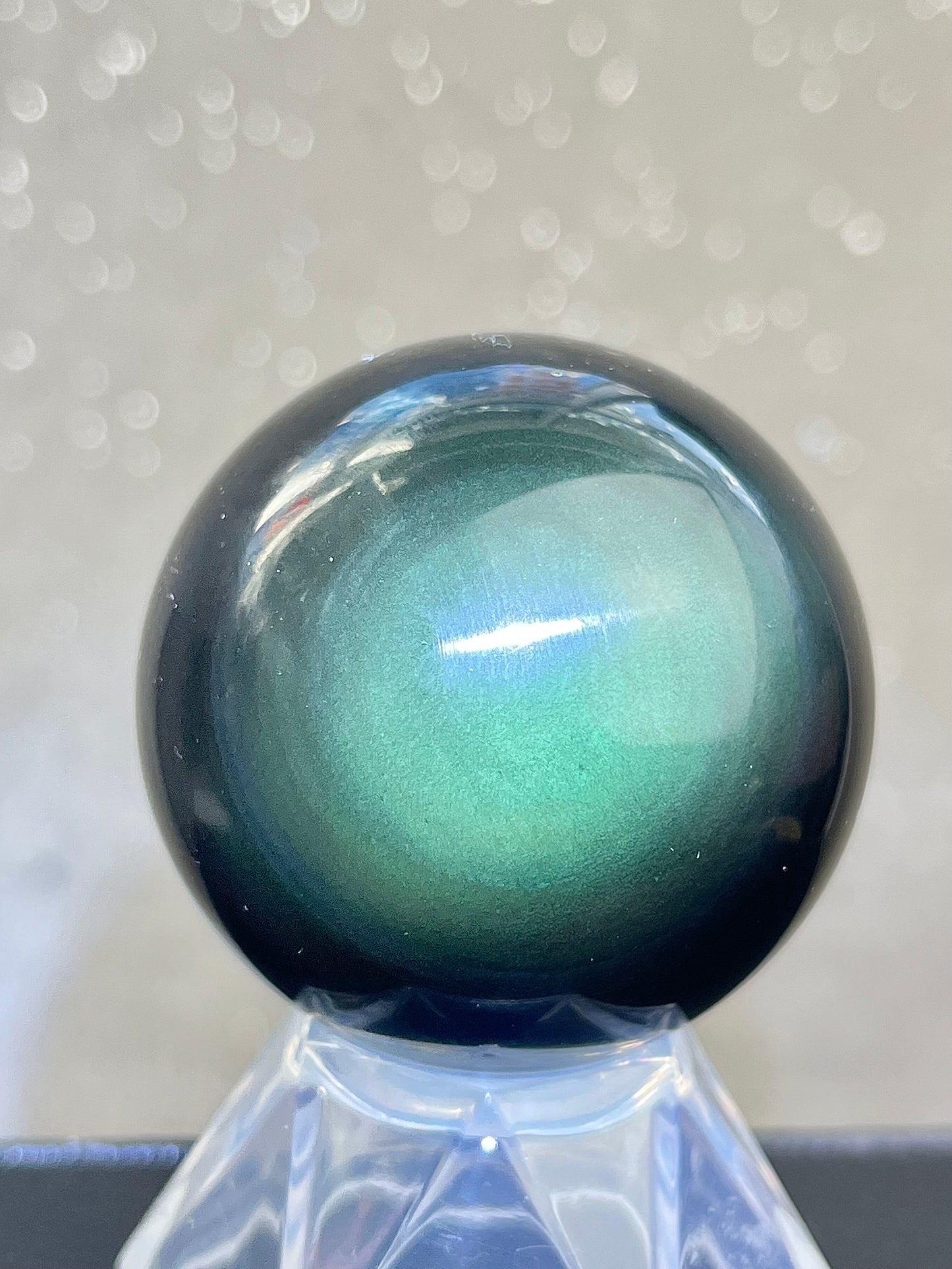 Regnbue obsidian kule