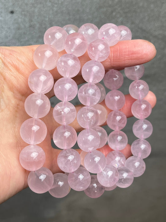 Rosenkvarts armbånd 11-12mm+