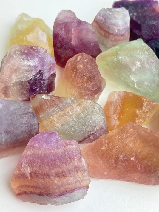 Regnbue Fluoritt, Rå