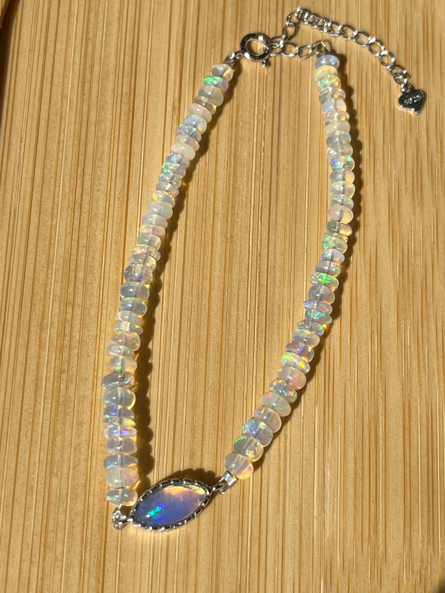 Opal armbånd i 925 sterling sølv