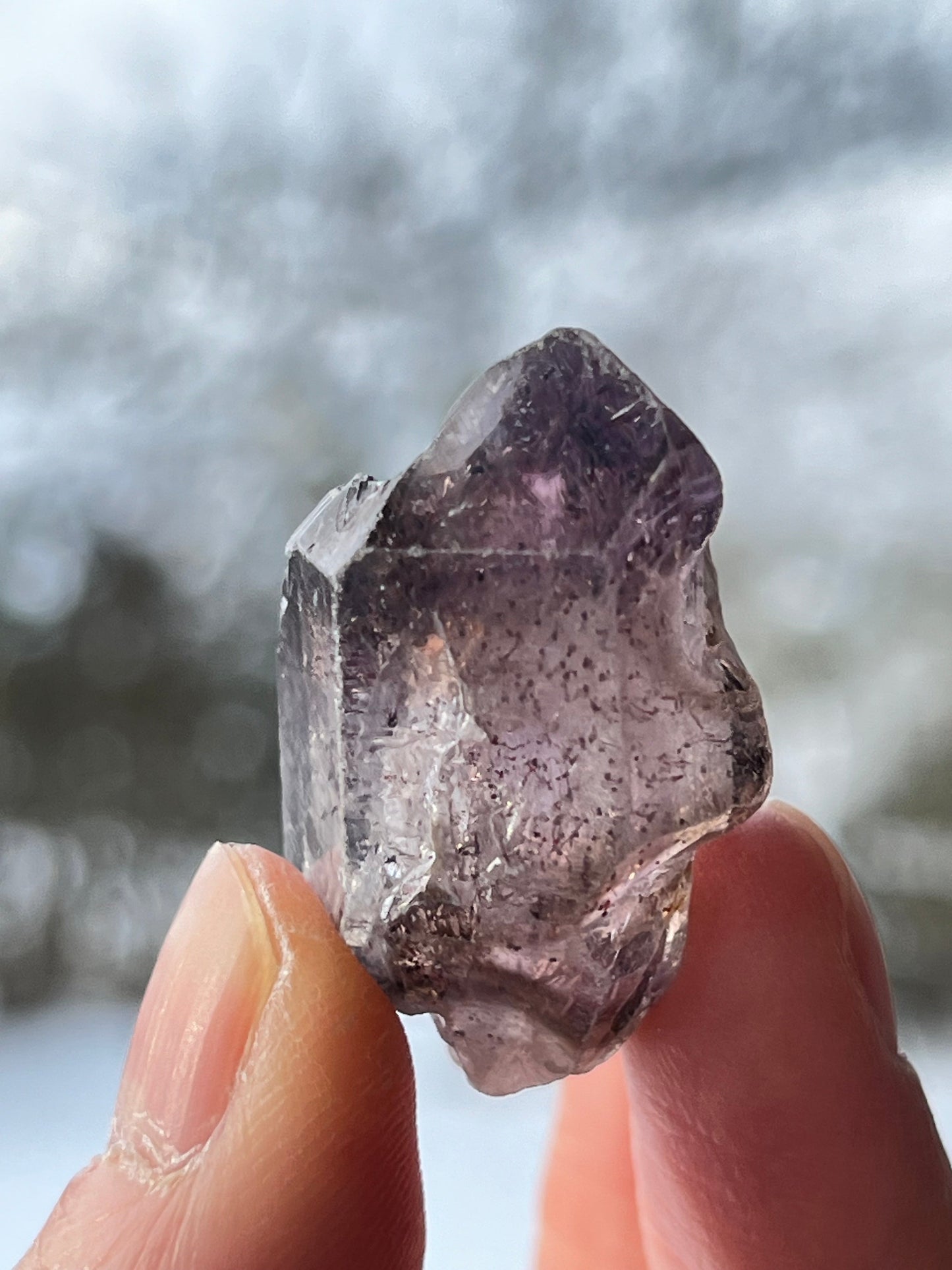 Røykkvarts+Ametyst med hematitt (Shangaan Amethyst)